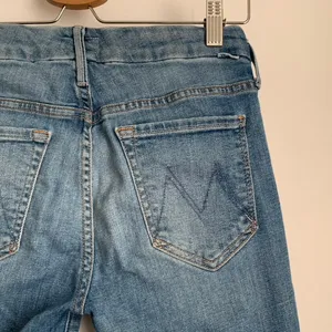 Mother Denim The Looker Ankle Fray Jean One Smart Cookie Blue Womens Size 26 thumbnail 6