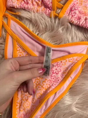 Frankies Bikinis x Victoria's Secret neon floral swimsuit set thumbnail 2