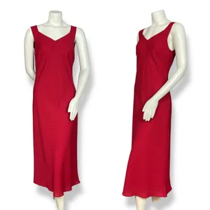 Vintage 90s Dress Bias-Cut Geometric Pattern Sleeveless Women‎ Size 8 V-Neck thumbnail 2