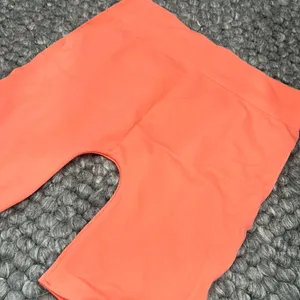 FREE PEOPLE‎ SPANDEX Peach Coral BIKER SHORTS thumbnail 2