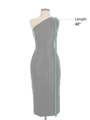 Bardot x Anthropologie Oriella Vegan Leather One Shoulder Midi Dress Size S thumbnail 6