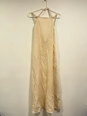 Vitamin A Avery Halter Dress - Oatmeal EcoLinen. 100% linen thumbnail 3