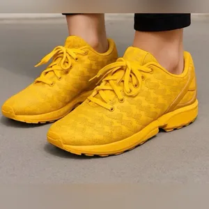 Adidas ZX Women’s Size 6.5 Flux Weave Yellow Sneakers(B73)✨✨ thumbnail 3