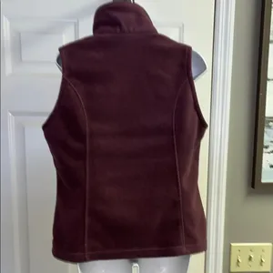 Columbia Mauve Sleeveless Mock Neck Zip-Up Pockets Fleece Vest Medium thumbnail 8