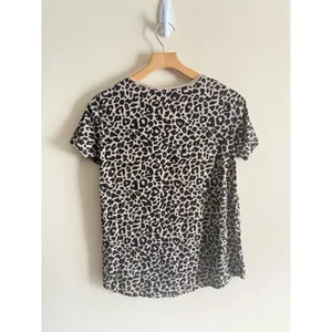 Zara Leopard Print Tee T‎ Shirt Womens Small Brown Short Sleeve Basic Casual thumbnail 2
