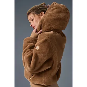 Alo Yoga Faux Fur Foxy Jacket Toasted Almond S thumbnail 2