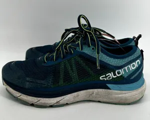Salomon Sonic RA Max Running Sneakers Sensi Fit Shoes Lace Up Green Blue 8.5 thumbnail 4