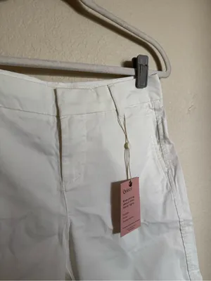 Quince Women's Organic Cotton Chino Bermuda Shorts Women’s Size 2 Ivory Cream thumbnail 3