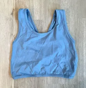 NWOT American Eagle Twist-Back Crop Top Blue size S thumbnail 1