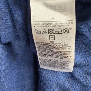 Old Navy Linen Blend T-Shirt Dress Womens Medium Blue Elastic Tie Waist Mini‎ thumbnail 3