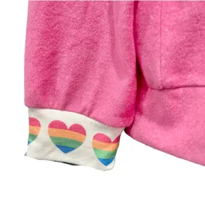 P.J. Salvage Pink Rainbow Heart Long Sleeve Soft Jersey Tee size M NEW Tags thumbnail 8