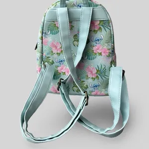 Loungefly Disney Lilo & Stitch Tropical Floral Mini Backpack Pastel Blue Vegan thumbnail 11