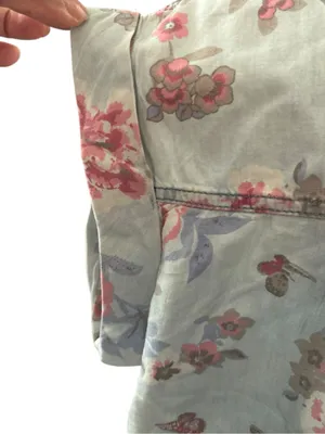 Highway Jeans Light Blue Button-Front Floral Tie Hem Shirt thumbnail 5