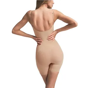 Skims Seamless Sculpt Mid Thigh Bodysuit Clay‎ Beige Slimming Shapewear Size S/M thumbnail 2
