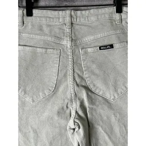 Rolla’s East Coast Flare Corduroy Pants Seagrass Green High Rise Size 27 Y2K thumbnail 4