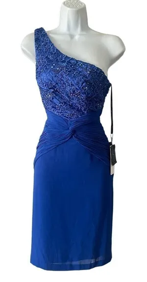 New Sue Wong Beaded One Shoulder Dress thumbnail 1