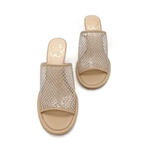 Ted Baker Celya Crystal Mesh Heeled Mules Sandals Nude Tan Size EU 39 US 8.5 thumbnail 5