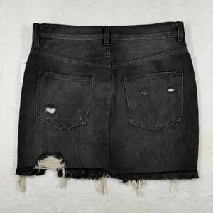 Free People We The Free Black Distressed Denim Mini Skirt OB767147‎ Mens Size 26 thumbnail 10