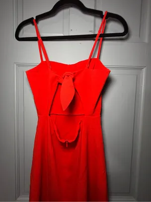 French Connection Red Spaghetti-Strap Mini Dress thumbnail 3