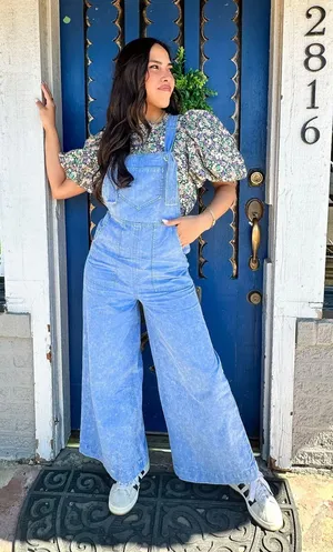Apricot Lane Wide Leg Overall Jumpsuit thumbnail 1