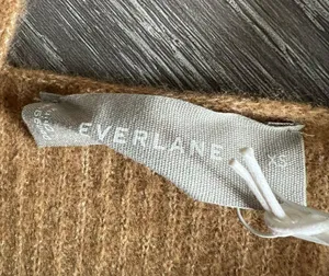 Everlane Crop Top Womens Extra Small Wool Blend Cozy Stretch Camel Brown thumbnail 2
