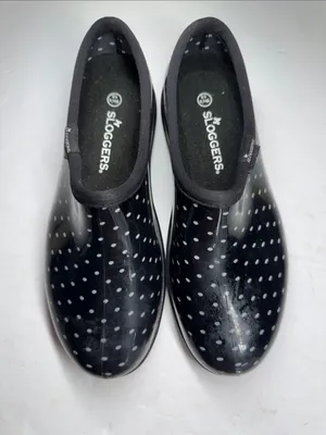 Sloggers Black and White Polka Dot Rain Clogs 10 outdoors gardening thumbnail 3