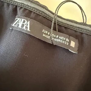 ZARA | Black Satin Corset Top Ruched Midi Skirt with Slit Cocktail Dress | Small thumbnail 6
