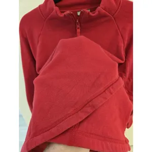 T by Talbots Red Crimson Pullover Sweatshirt Crew Neck Long Sleeve Womens Size L thumbnail 3