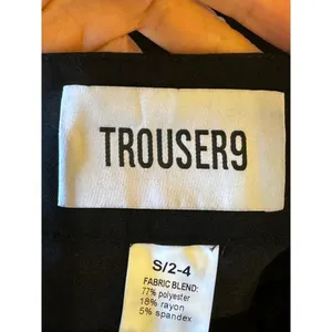 Trouser9 Pants Women Small Black Pleated‎ Baggy Tapered Leg Trousers Career NWT thumbnail 10