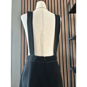 Zara Black Mini-Skirt with Suspenders size small thumbnail 5