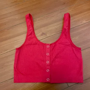 PacSun LA Hearts Tank Top Button Fitted Small Red Shirt thumbnail 4