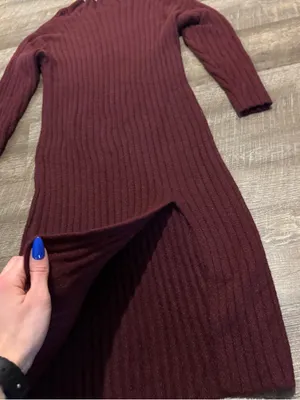 Aerie Maroon Sweater Dress thumbnail 3