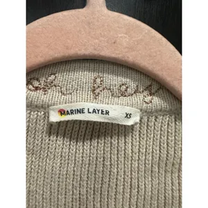 Marine Layer Robin Crop Cardigan In Oatmeal XS thumbnail 13