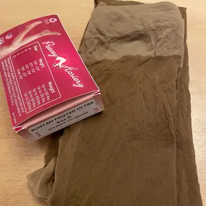 B2-3 Hooters Girl Uniform Peavey Pantyhose Suntan Ultra Footed Size D thumbnail 2