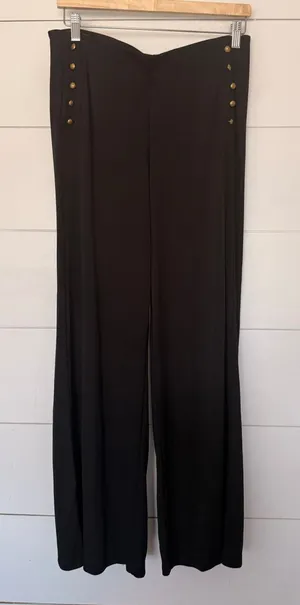 Lauren Ralph Lauren Women’s Medium Black Pull on Studded Flare Pants thumbnail 1