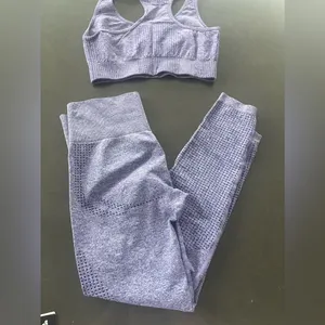 Purple Yoga Set: Leggings And Racer Back Top M thumbnail 6