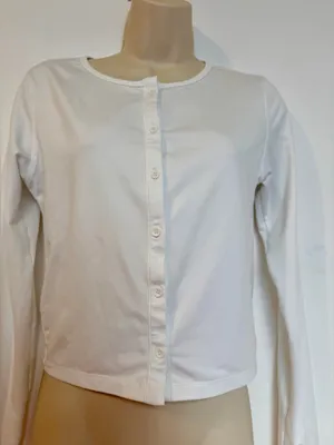 Lot of 2 CRZ YOGA Cloud Jersey Button Cardigans Size S White & Mojave Tan thumbnail 6
