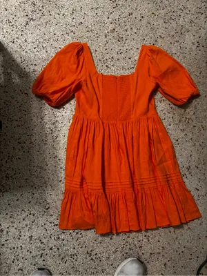 Gianni Bini Sweetheart Neckline Short Puff Sleeve Linen Babydoll size 4 thumbnail 6
