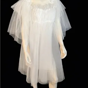 Beautiful Babydoll On or Off Shoulder Short Wedding Dress White L-XL NWT thumbnail 5