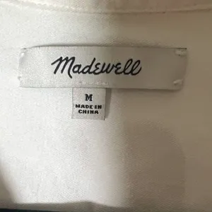 Madewell womens button‎  White Shirt size medium thumbnail 2