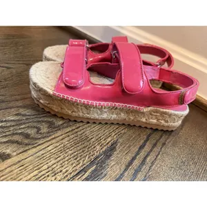 Reformation Trinity Sport Espadrille Patent Leather Hot Pink Sz 7 NEW thumbnail 3