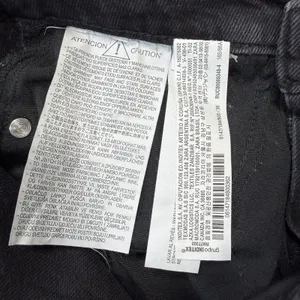 Zara Women's Jeans Size 4 Straight Wide Leg High Rise‎ Button Fly Black Denim thumbnail 5