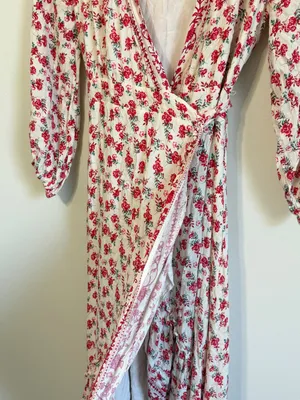Anthropologie If By Sea Floral Wrap Midi Dress Small thumbnail 7
