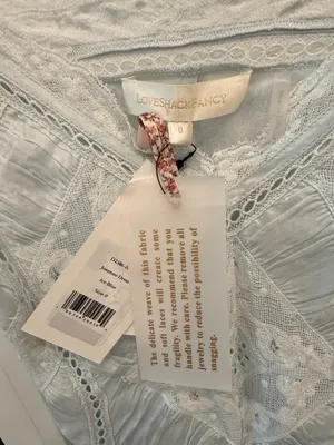 NWT LoveShackFancy Josanne Ice Blue Lace Maxi Slip Dress Size 0 thumbnail 4