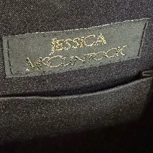 Vintage Jessica McClintock Black Floral Bead Embroidered Evening clutch purse thumbnail 7