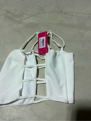 Beginning boutique super lonely White Strappy Crop Top thumbnail 3