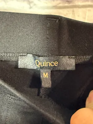 Quince Black Ultra Stretch Pointe Straight Leg Pants, Medium thumbnail 3