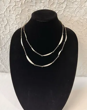 Vintage Women's Necklace Silver Tone Chain Belt Bracelet Single Strand Boho thumbnail 1