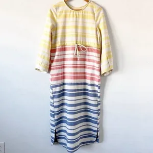 Tuckernuck Pomander Place Cleo Stripe Sunset Coastal Preppy Tie Waist Midi Dress thumbnail 3