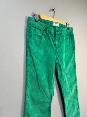 Green Free People Skinny Leg Corduroy Pants Size 28 EUC thumbnail 3